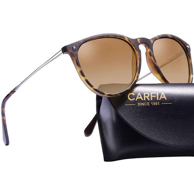 Carfia Vintage Round Polarized Sunglasses for Women