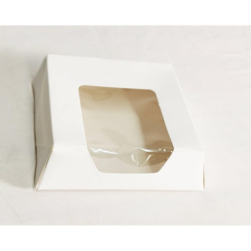 Case of White Square Pastry Boxes with Window