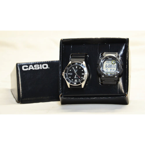 Casio Work and Play Men’s 2-Watch Bundle Item No. 1678170 - Black Resin Bands