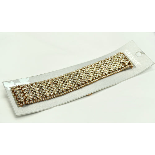 Cézanne Rhinestone/Crystal Wide Band Choker Necklace Rose Gold