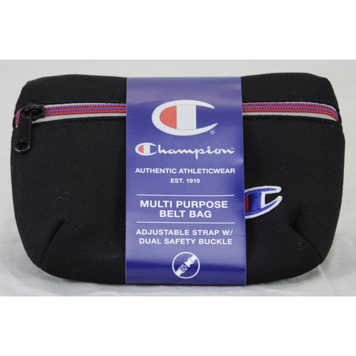 Champion Multi Purpose Belt Bag with Adjustable strap with Dual Safety Buckle Black