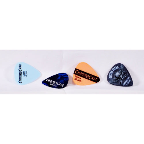 Chrome Cast Guitar Picks - 4 pack assorted