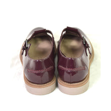 Load image into Gallery viewer, Clarks Griffin Monty T-Strap Patent Leather Casual Size 7 Burgundy
