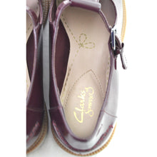 Load image into Gallery viewer, Clarks Women&#39;s Griffin Monty T-Strap Patent Leather - 7 Burgundy-Liquidation Store
