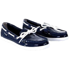 Load image into Gallery viewer, Cole Haan Women&#39;s Size 7B Nantucket Camp Moccasins Navy Blue
