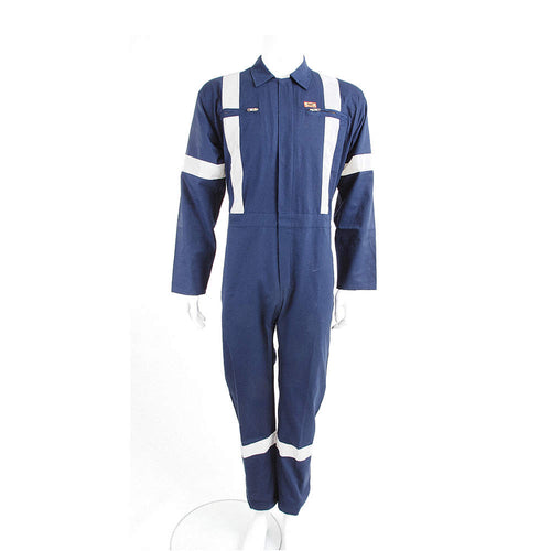 Condor Coveralls, Fire Resistant, Hi-Visibility, & Reflective/ Blue - 60