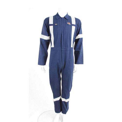 Condor Flame Resistant Coverall with Reflective Striping Blue 58
