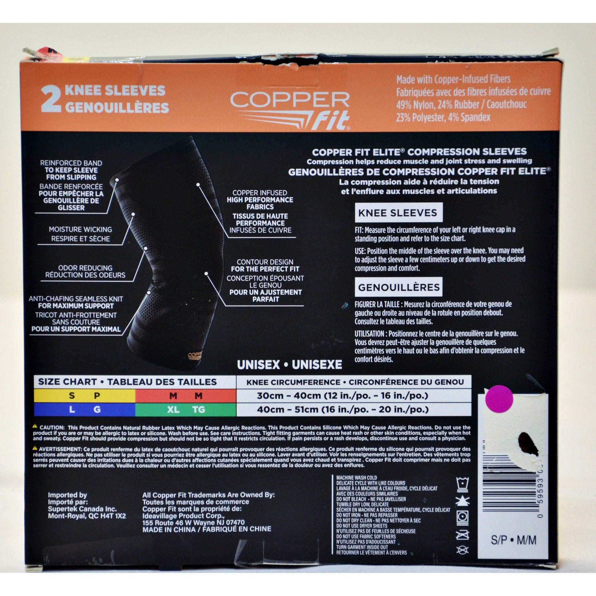 Copper Fit Elite Knee 2pack S/M Liquidation Nation