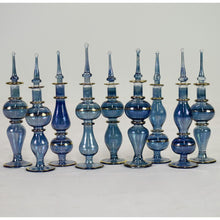 Load image into Gallery viewer, Crafts of Egypt Dark Blue Set of 9 Decorative Bottles
