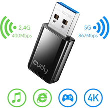 Load image into Gallery viewer, Cudy WU1300 Wireless Dual Band USB Adapter
