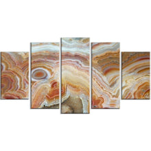 Load image into Gallery viewer, Design Art Strips and Ovals on Agate 5 Piece Wall Art on Wrapped Canvas Set
