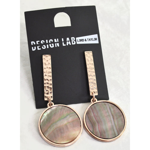 Design Lab Lord & Taylor Dangle Rose Gold Earrings