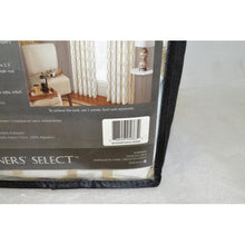 Load image into Gallery viewer, Designer&#39;s Select Claudia Geo Back Tab Window Curtain Panel 95&quot; White/Sand
