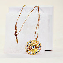 Load image into Gallery viewer, Divana Gold Tone Necklace with clear stones

