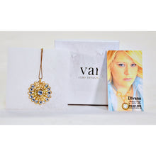 Load image into Gallery viewer, Divana Gold Tone Necklace with clear stones
