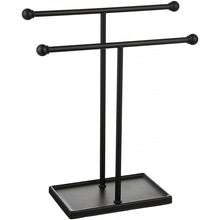 Load image into Gallery viewer, Double-T Hand Towel Holder and Accessories Stand in Black

