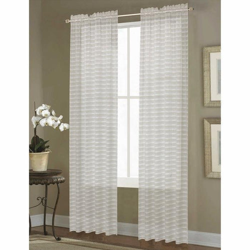 Dover Sheer One Rod Pocket Window Curtain Panel 84