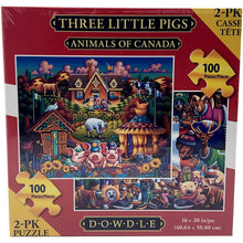 Load image into Gallery viewer, Dowdle Puzzle 2-PK Animals of Canada &amp; Three Little Pigs
