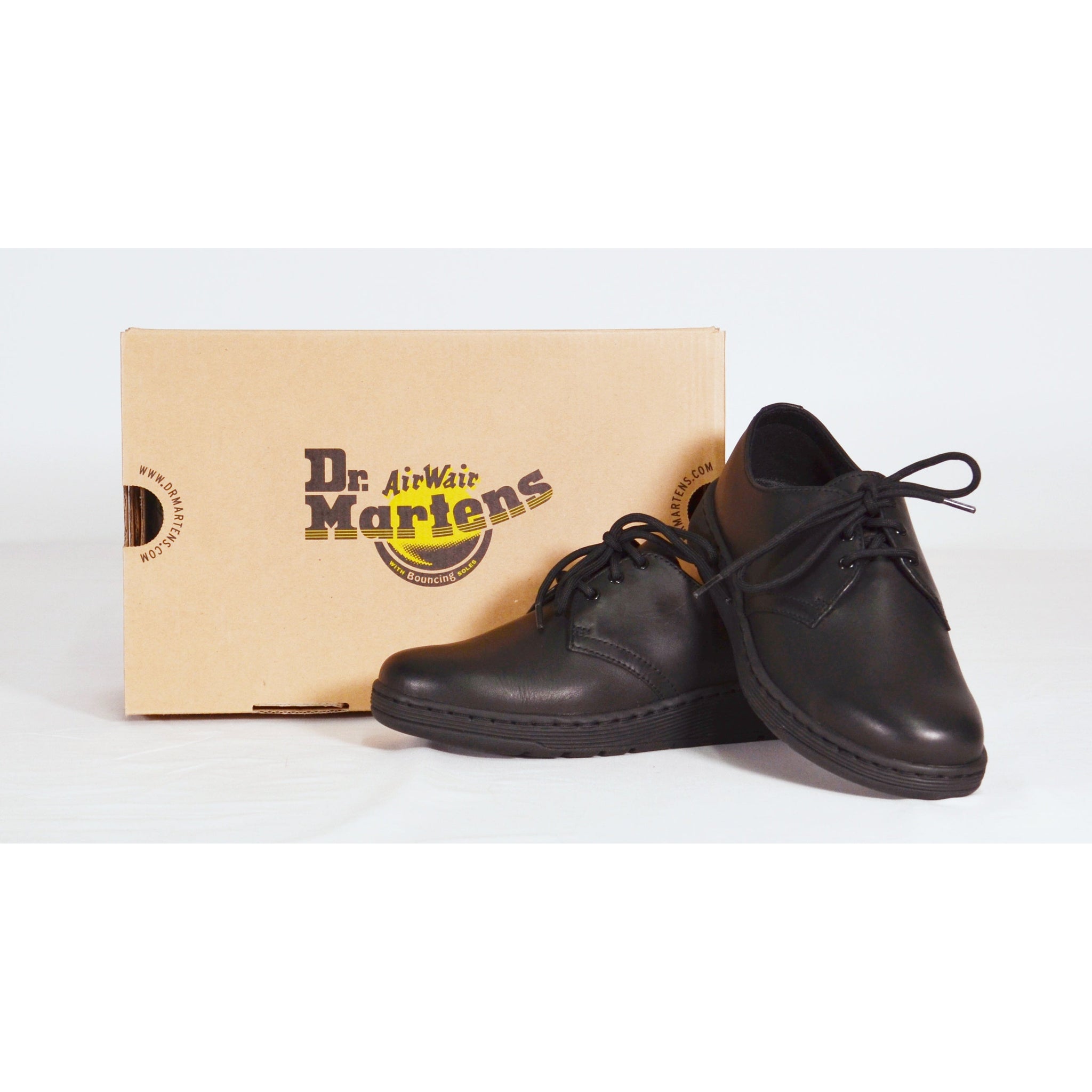 Dr. Martens Unisex Leather Cavendish BTS Shoes Black 5M 6W Liquidation Nation