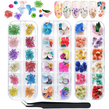 Load image into Gallery viewer, EBANKU 132PC 3D Dried Flowers for Nail Art
