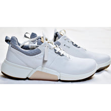 Load image into Gallery viewer, ECCO BIOM H4 Women&#39;s Waterproof Leather Golf Shoe 6-6.5 White/Silver Grey
