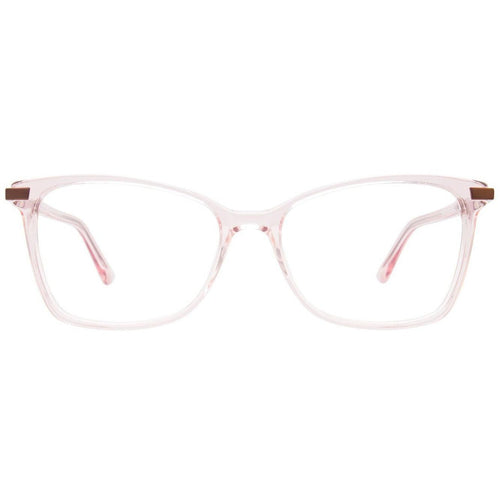 EasyClip EC602 Women's Frame with clip-on sunglasses - Crystal Light Pink