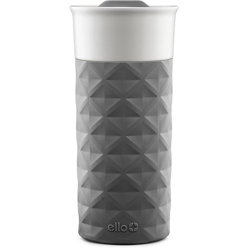 Ello Ogden BPA-Free 16 oz. Ceramic Travel Mug with Lid - Grey