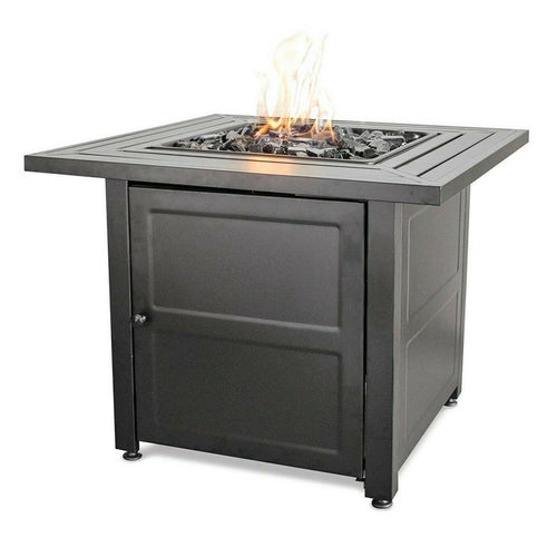 Endless Summer LP Gas Outdoor Fire Table with Steel Slat Mantel
