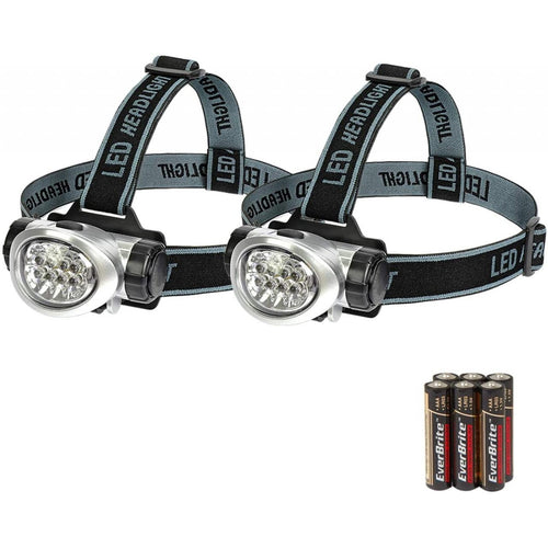EverBrite 2-Pack LED Headlamp Set with Batteries