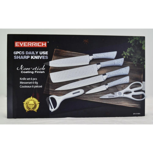 EverRich Daily Use Sharp Knives 6PCs Knife Set ER-0198A