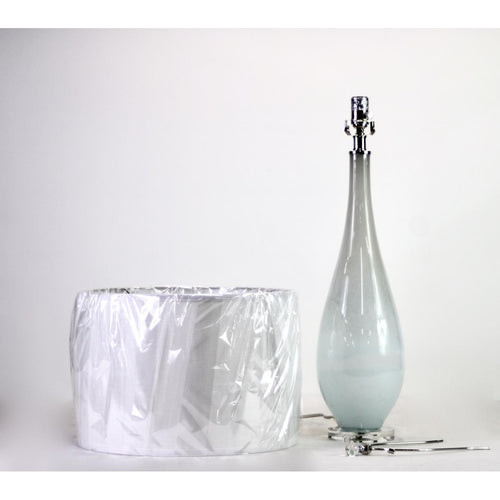 Everly Quinn Dewdrop Table Lamp Sky Blue Glass