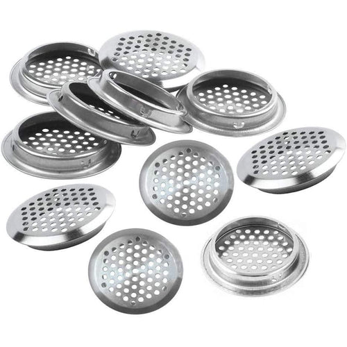 Eyech 18pc Stainless Steel Round Mesh Air Vents for Kitchen, Bathroom, Wardrobe