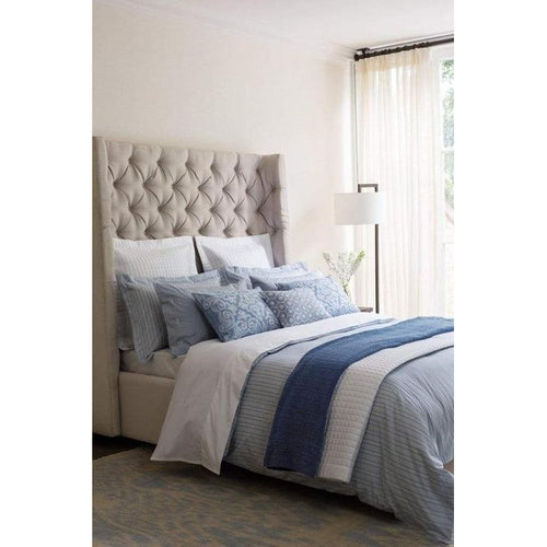 Fable Darcy Stripe Duvet Cover Set Sky Blue King Size