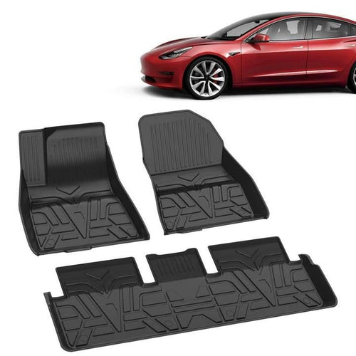 Farasla All Weather Floor Mats for Model 3/Tesla