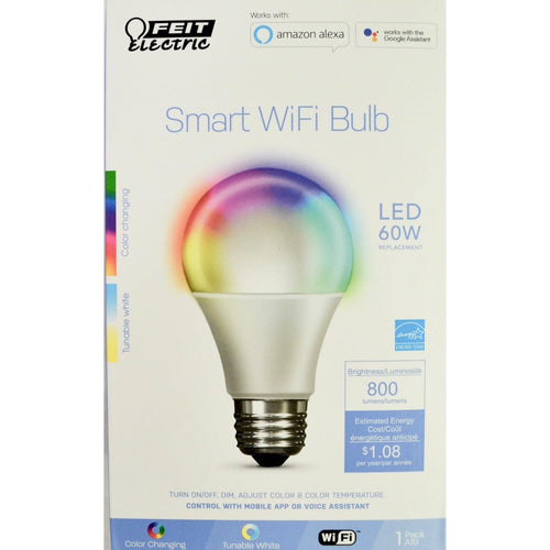 Feit Electric Color Changing Smart Wi-Fi Bulb - 800 Lumens