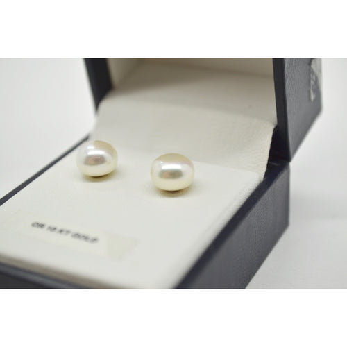 Fine Jewellery Pearl Stud Earrings 10K Yellow Gold