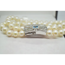 Load image into Gallery viewer, Fine Jewelry Sterling Silver Embellished Box Clasp Pearl Bracelet-Liquidation Store
