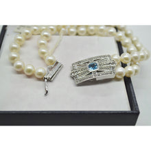 Load image into Gallery viewer, Fine Jewelry Sterling Silver Embellished Box Clasp Pearl Bracelet
