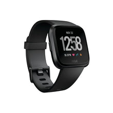 Load image into Gallery viewer, Fitbit Versa smartwatch, black/black aluminum, one size
