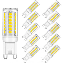 Load image into Gallery viewer, G9 10 Pack LED Dimmable 4W Daylight White Bulbs
