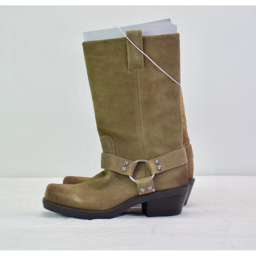 Genuine 1976 Womens Kathrine Suede Harness Boots - Tan 6.5