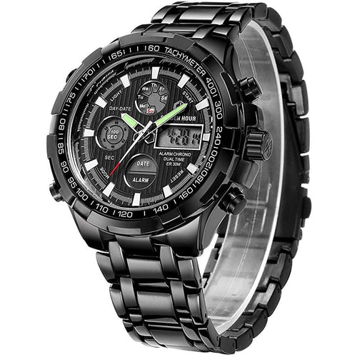 Golden Hour Stainless Steel Analog/Digital Watch