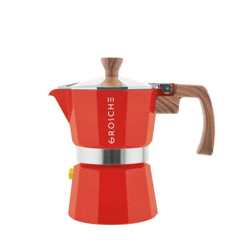 Grosche Milano Stovetop Expresso Maker Red 150ml (5 fl.oz.)