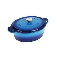 Load image into Gallery viewer, HENCKELS Enameled Cast Iron Covered Casserole 6L (6.3 qt) Blue
