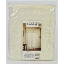 Load image into Gallery viewer, Habitat Commonwealth Hydrangea Rod Pocket Curtain Panel 63&quot; Cream-Liquidation Store
