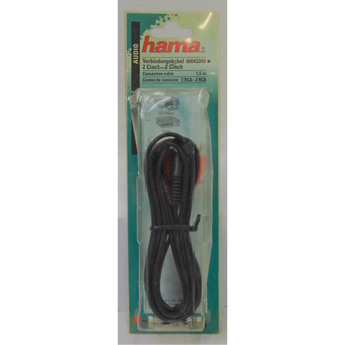 Hama Audio Cable 2 RCA Male Plugs 43316