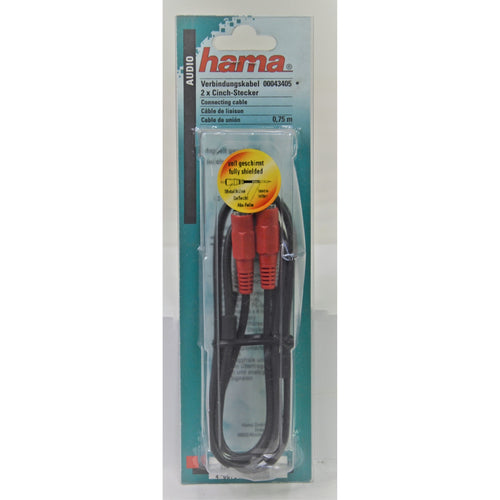 Hama Audio Cable 2 RCA Male Plugs 43405