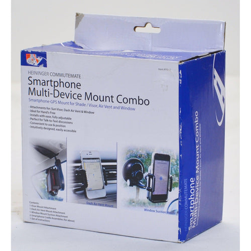 Heininger Commutemate Smartphone & GPS Mounts, Air Vent & Window Suction Cup - Combo Pack