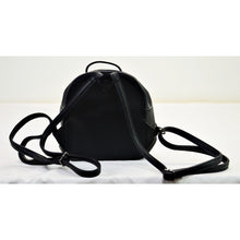 Load image into Gallery viewer, Hibou Faux Leather Mini Backpack Black
