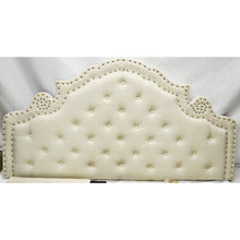 Load image into Gallery viewer, House of Hampton - Queen Upholstered Headboard - Beige with Silver Studs-Liquidation Store
